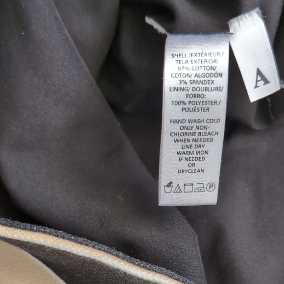 LOFT Black and Tan Cotton Canvas Pencil Skirt - Picture 4 of 6